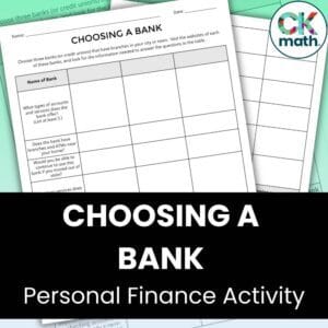 choosing a bank activity