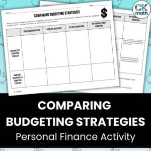 comparing budgeting strategies activity
