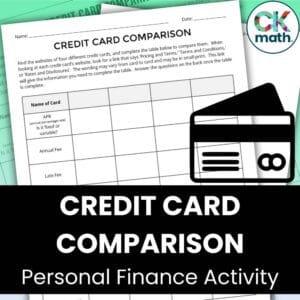 credit card comparison activity
