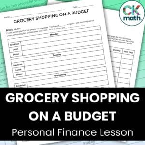 grocery shopping on a budget activity