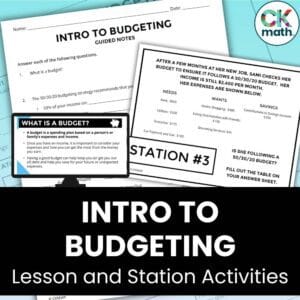 intro to budgeting lesson