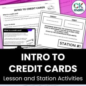 intro to credit cards financial literacy lesson