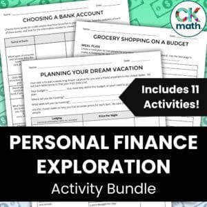 personal finance exploration activity bundle