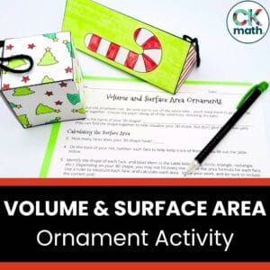 volume and surface area christmas activity