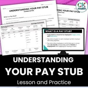 pay stub financial literacy lesson