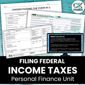 filing federal income tax lessons for high school
