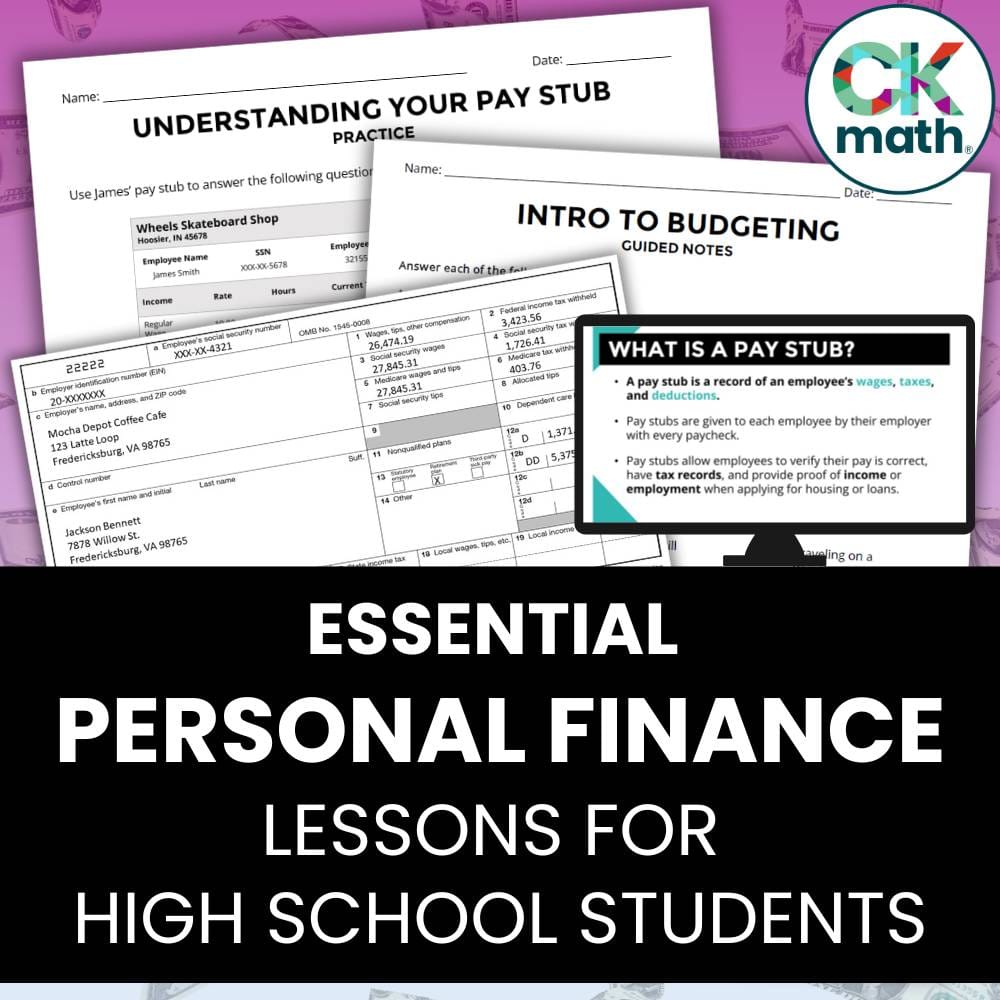 essential personal finance lessons for high school students lessons