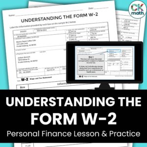 understanding the w-2 high school income tax lesson