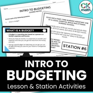 budgeting lesson for high school