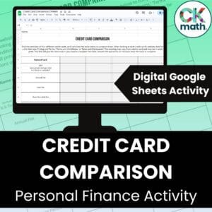 credit card comparison activity