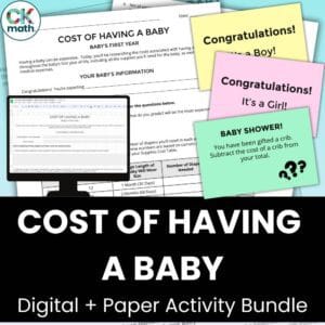 cost of having a baby lesson and activity