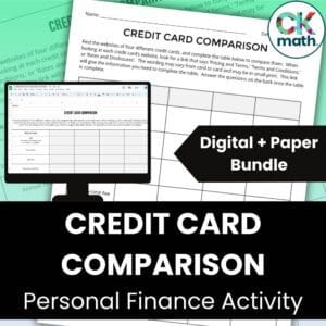 credit card comparison activity