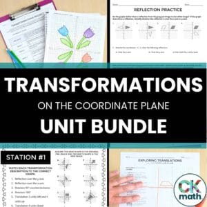 transformations on the coordinate plane resource bundle