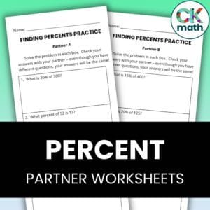 percent practice partner worksheets