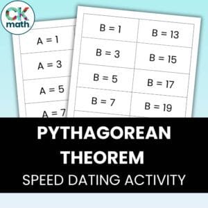 pythagorean theorem practice activity