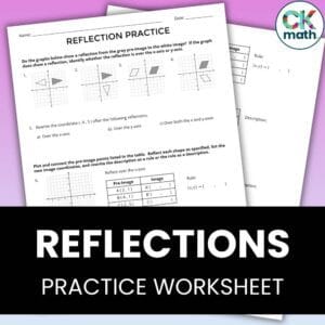 reflections on the coordinate plane practice worksheet