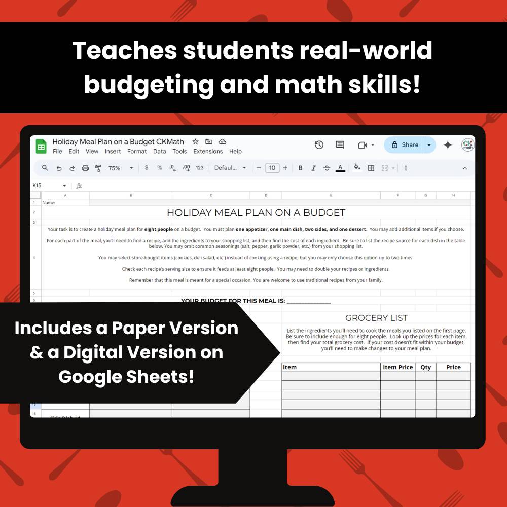 thanksgiving meal activity