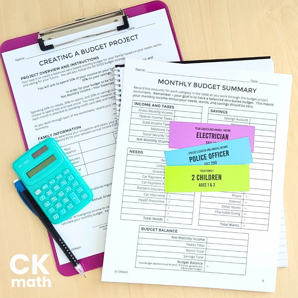Budgeting Project for High School Students