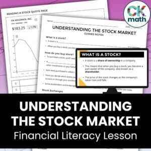stock market lesson for high school