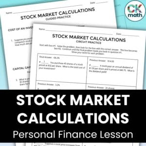 Stock Market Calculations Lesson & Practice