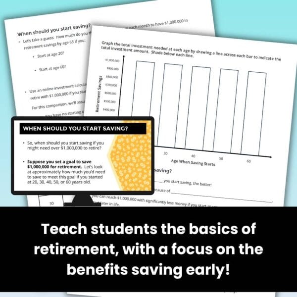 Saving for Retirement - Financial Literacy Saving and Investing Lesson - Image 2