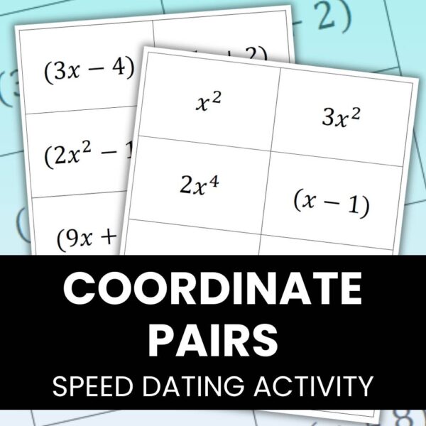 Coordinate Pairs Speed Dating Activity
