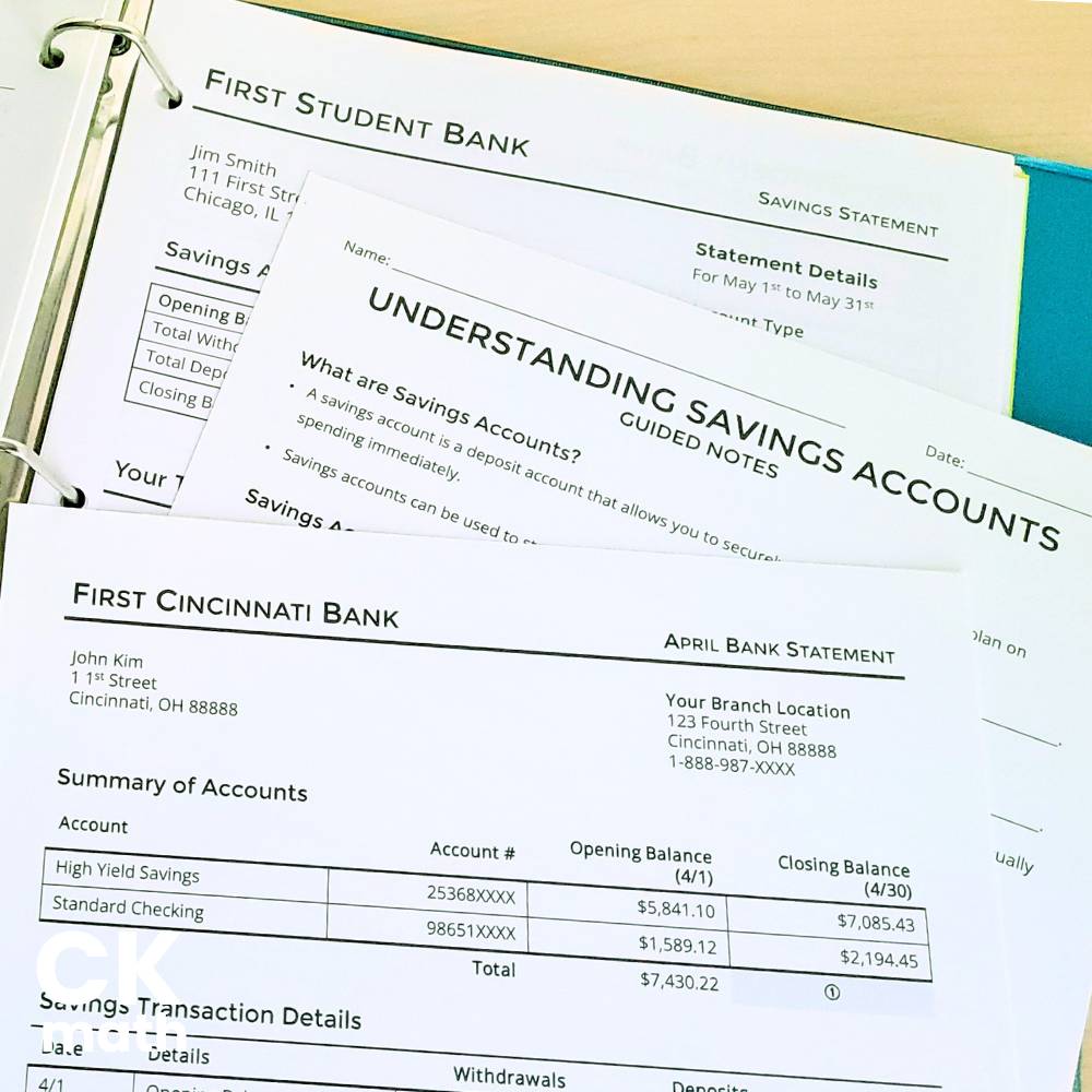 savings account lesson