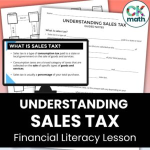 understanding sales tax lesson for high school