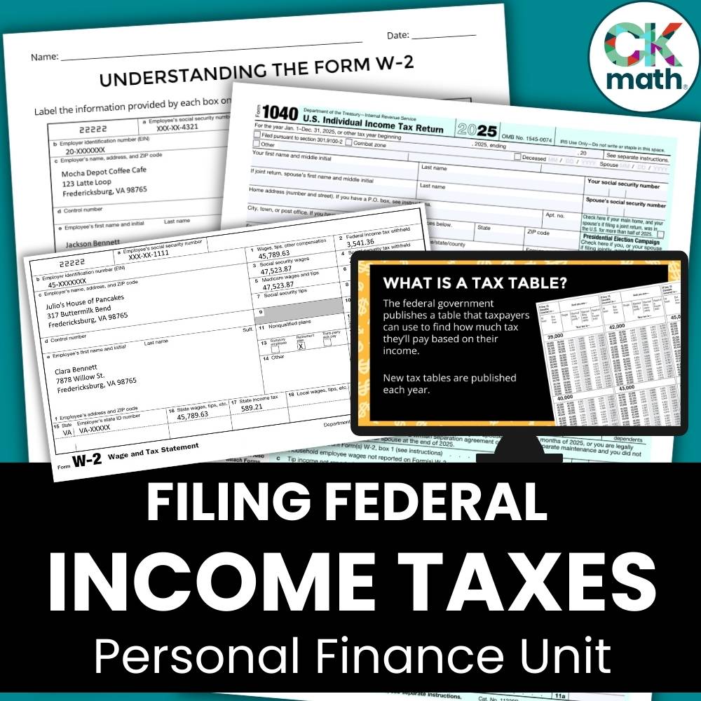 taxes lessons for high school financial literacy