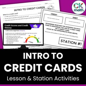 intro to credit cards lesson for high school