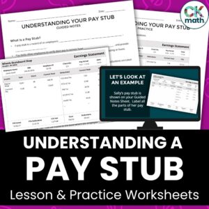 pay stub financial literacy lesson