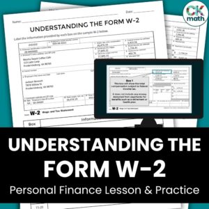 understanding the form w-2 financial literacy lesson