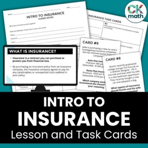 insurance financial literacy lesson for high school