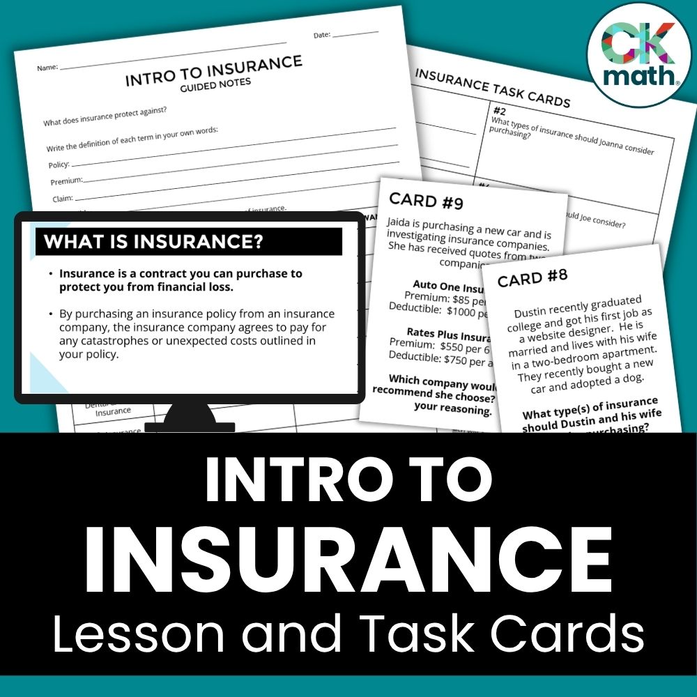 insurance financial literacy lesson for high school