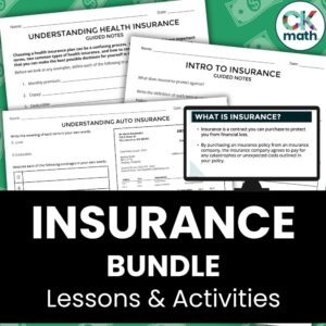 insurance lessons and activities for high school financial literacy