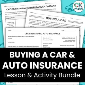 car bundle for high school financial literacy