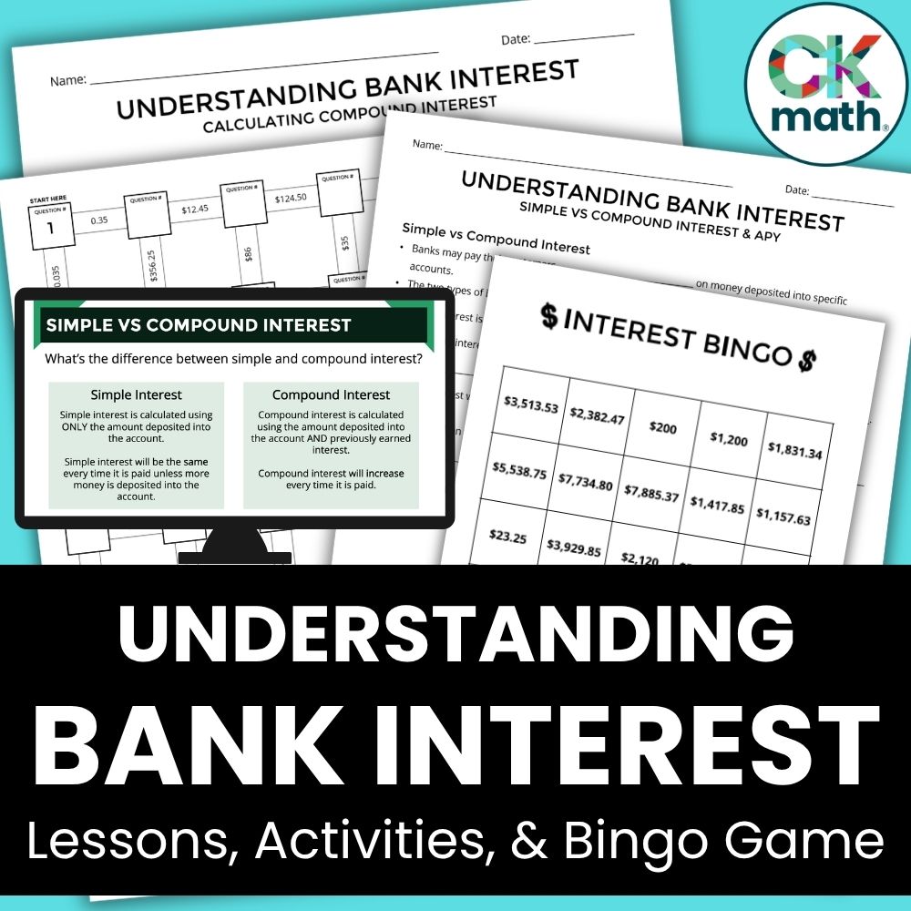 understanding bank interest financial literacy lesson