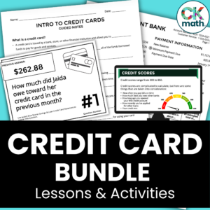 credit card financial literacy unit for high school