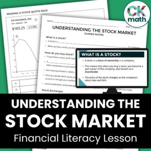stock market high school financial literacy lesson