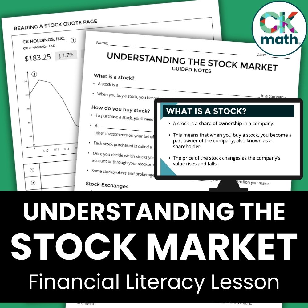 stock market high school financial literacy lesson