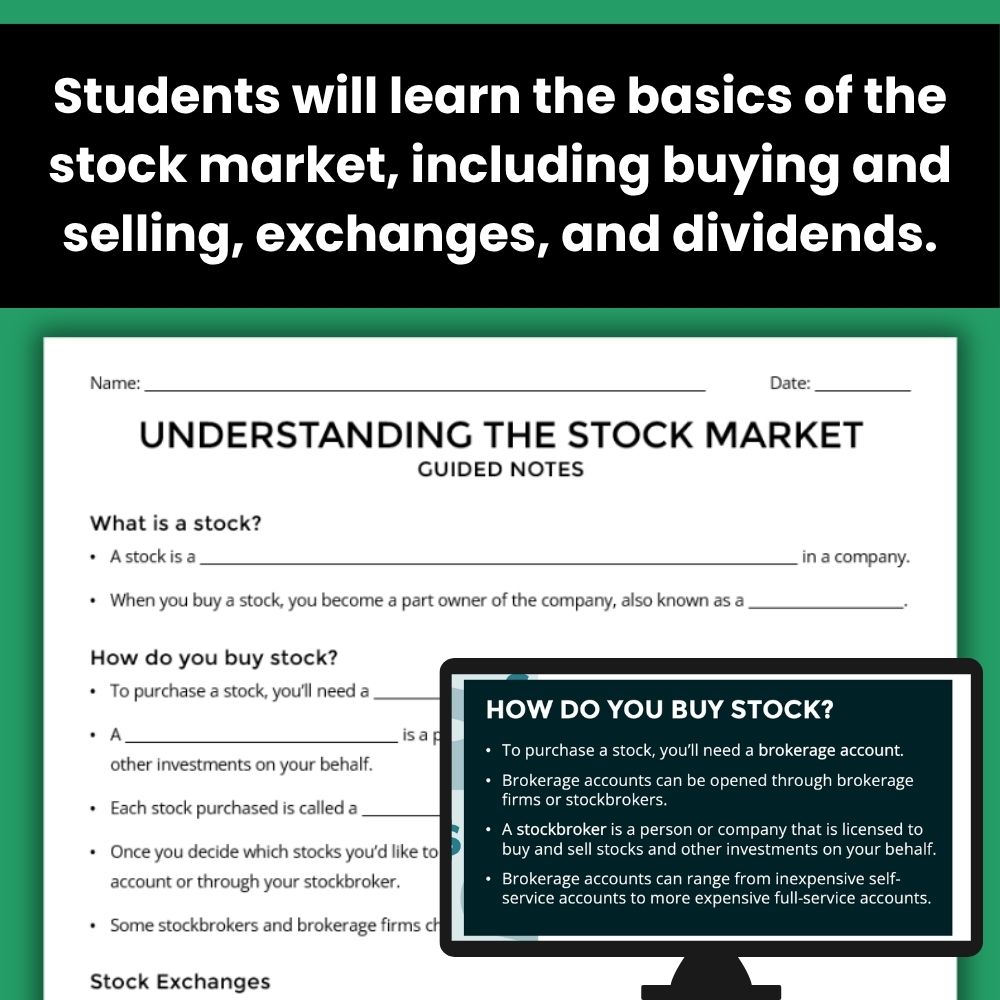 Understanding the Stock Market Financial Literacy Lesson - Image 2